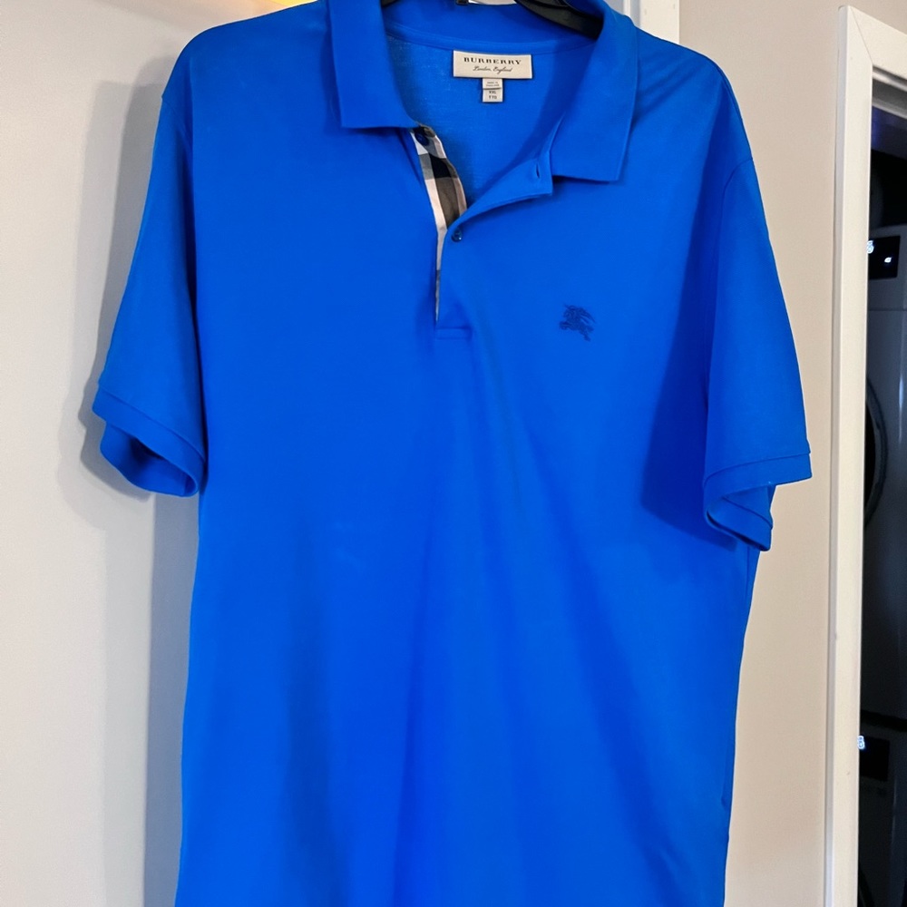 Men’s Blue Burberry Polo
